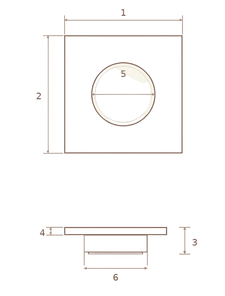Rest 01 Tray technical dimensions drawing