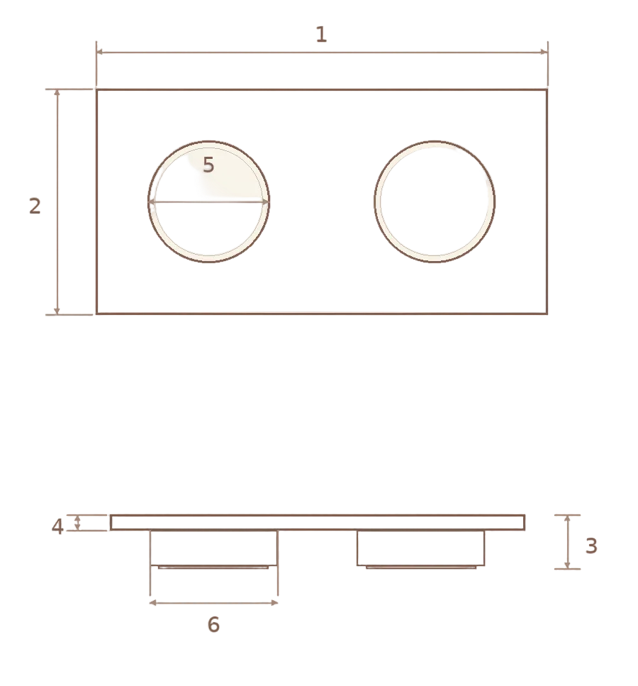 Rest 02 Tray technical dimensions drawing