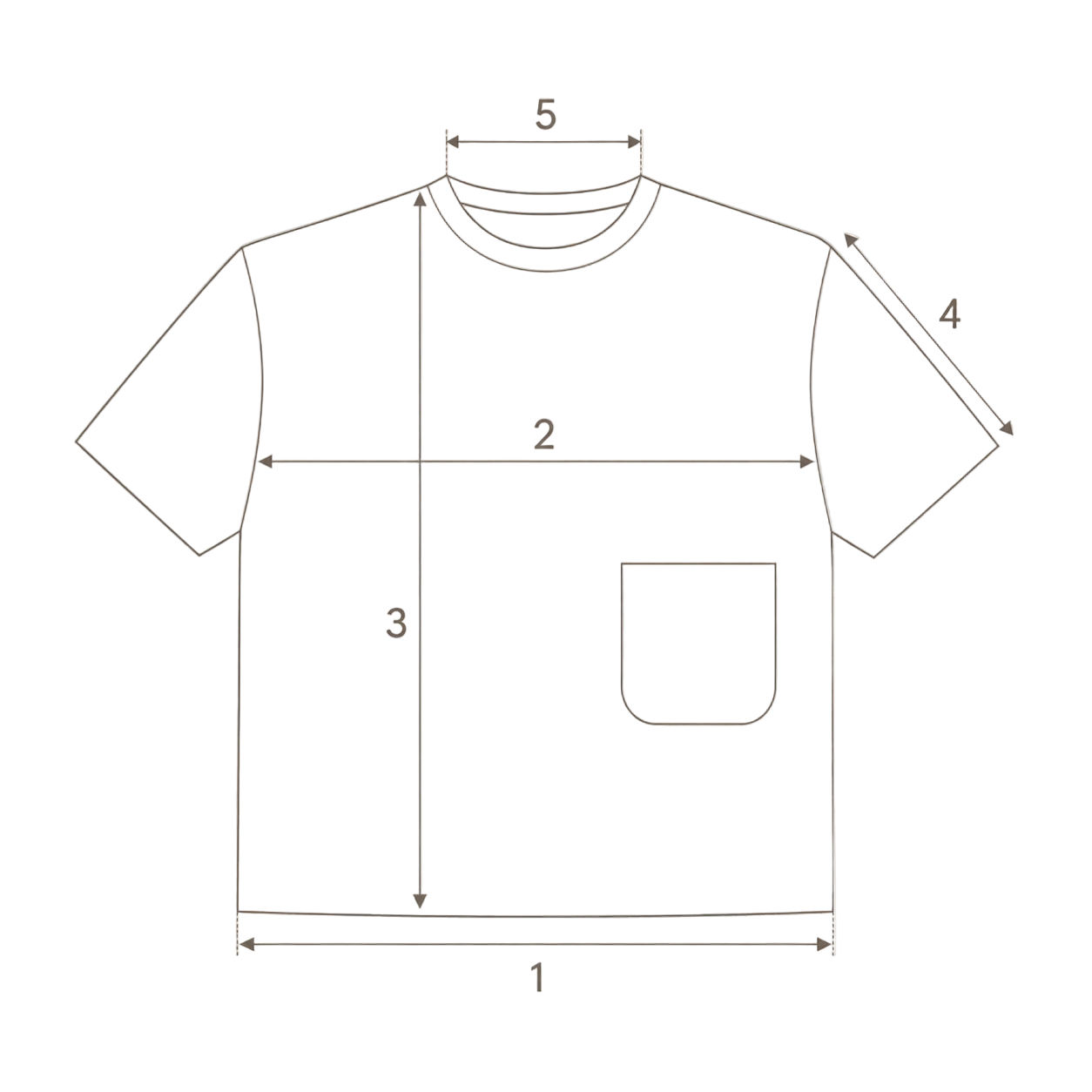 Monastic T-Shirt technical dimensions drawing